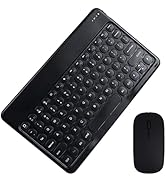Wireless Bluetooth Keyboard and Mouse Combo, Ultra-Thin 2.4 GHz Wireless Keyboard and Mouse for i...