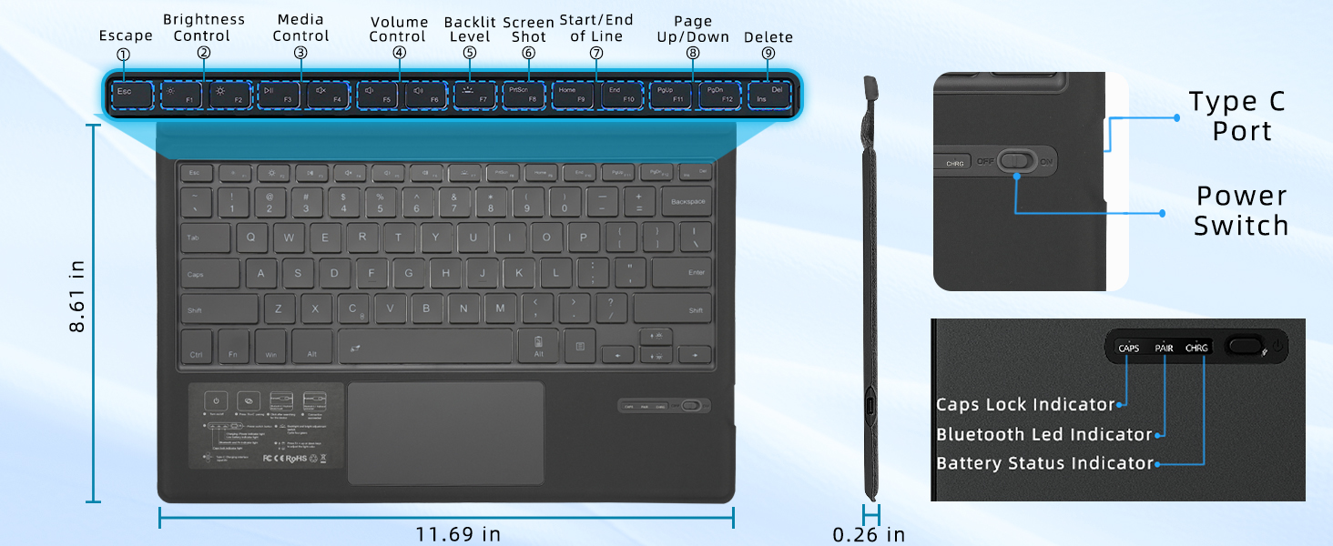 keyboard for microsoft surface pro 7
