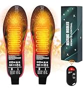 3500mAh Eletric Heated Insoles Foot Warmers with Remote Controller Rechargeable Heated Insole Out...
