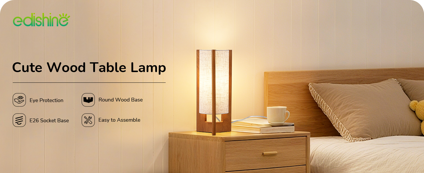 Small Wood Table Lamp