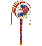 Toddmomy Wood Chinese Baby Drum Wooden Monkey Drums Rattle Drum Wooden Baby Musical Toys Rattle T...