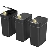 FRESHLIX 3 Pack Automatic Touchless Trash Can 2.6 Gallon (Black, 3 Pack)
