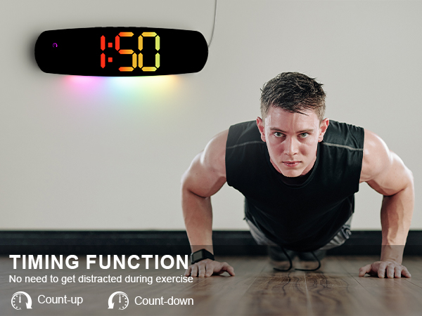 rgb digital wall clock