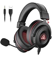 EKSA E900 Pro USB Gaming Headset for PC - Computer Headset with Detachable Noise Cancelling Mic, ...