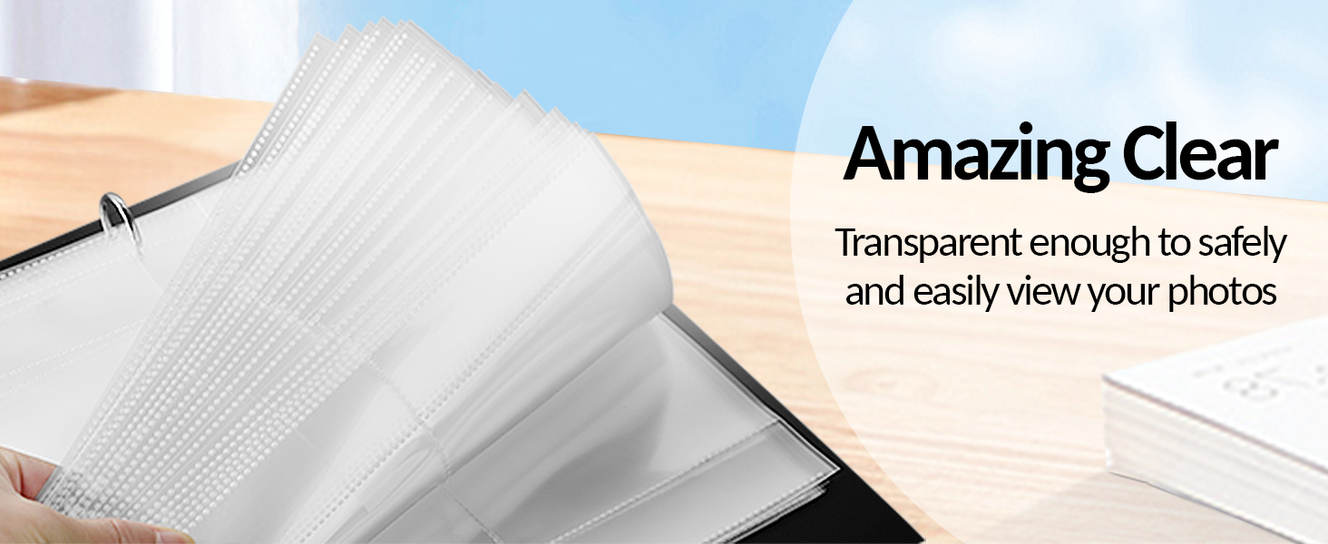 plastic photo sleeves