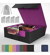 EliteSign 3200+ Capacity Magnetic Trading Card Storage Box, Holds 3.7in Cards MTG TCG Commander D...