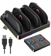 PAWDIARY [4 in 1] Switch 2 2025 Charging Dock for joycon Controller, Convenient Switch 2 Charger ...