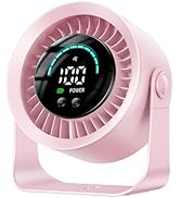 DIGIX Rechargeable USB Desk Fan for Bedroom, 100 Speeds, 360° Rotation, Wall Mounted Design Small...