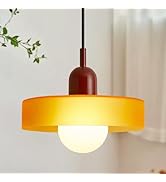 GloMuse Mid Century Modern Pendant Light Fixture Hanging Light Vintage Kitchen Island Light Glass...