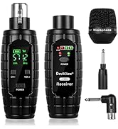 Devilclaw UHF Wireless Microphone System,Transmitter and Receiver XLR Adapter for Dynamic Microph...