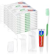 HAIFOTRVA 10 Set Disposable Toothbrushes with Toothpaste,5-in-1 Personal Care Travel Toiletries S...