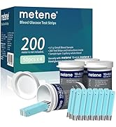 Metene TD-4116 Blood Glucose Test Strips, 200 Count Test Strips for Diabetes, Use with metene TD-...
