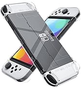 [Improved Version] Dockable Clear Case for Nintendo Switch OLED 2021, FANPL Protective Case Cover...