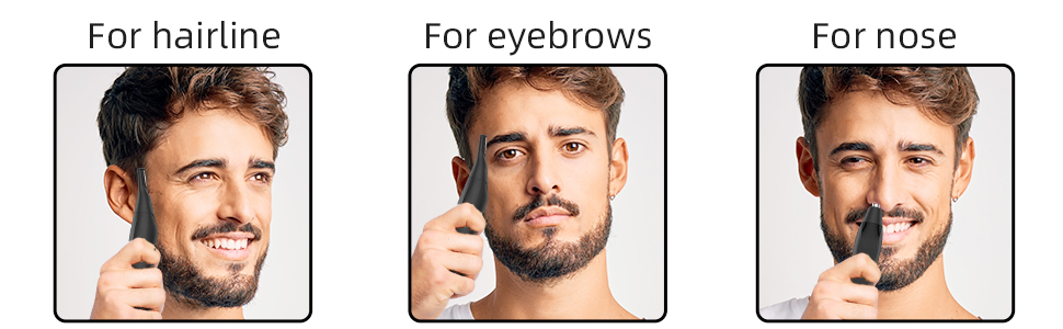 a man shaving his beard with a razor