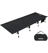 MARCHWAY Lightweight Folding Tent Camping Cot Bed with Lever Lock, Easy Setup Portable Compact fo...