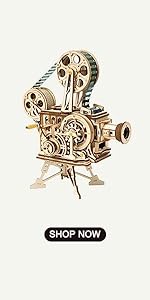 ROKR 3D Wooden Puzzles for Adults, Wooden Puzzle Clock, Mechanical Building Model Kits, DIY Model Ki...