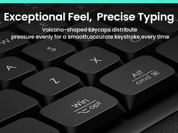 Ergonomic Keyboard Wired Split Design Palm Rest Volcano Keycaps Natural Typing Type C USB Plug