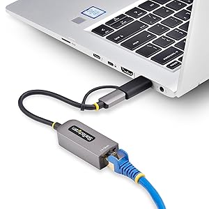 2.5GbE USB-C to Ethernet Adapter with USB-A Converter