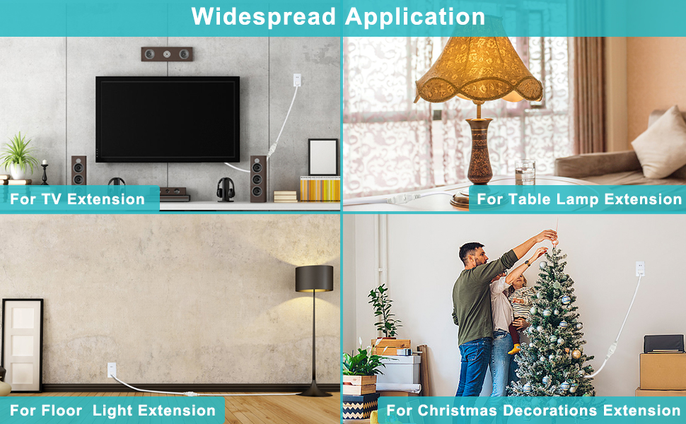 Polarized US 2-Prong Male-Female Extension Power Cord Cable