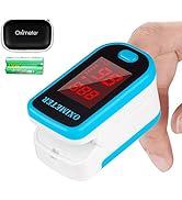 Tomorotec Fingertip Pulse Oximeter Blood Oxygen Saturation Monitor with Carrying Case, Batteries ...