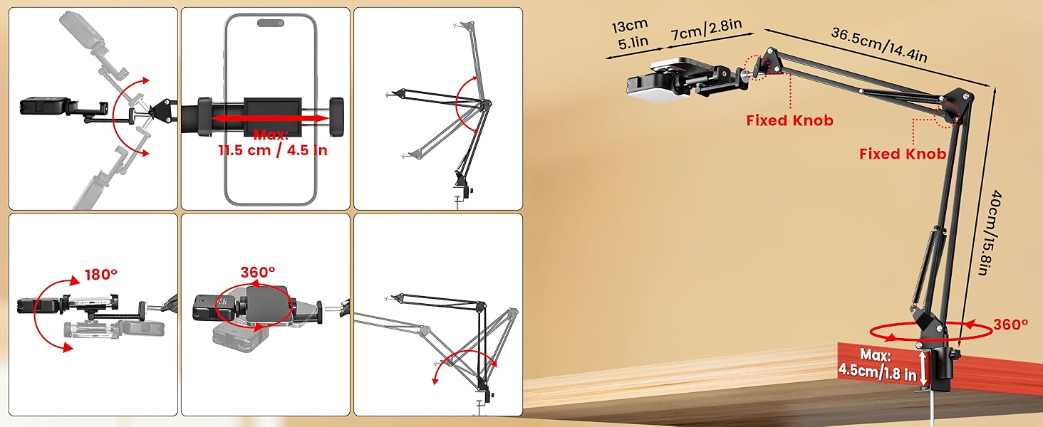 content creator phone holder