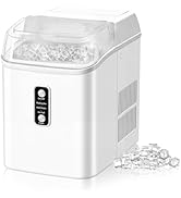 NEWBULIG Nugget Ice Makers Countertop with Handle, Portable Nugget Ice Machine, Ready in 6 Mins, ...