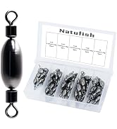 Natufish Fishing Sinkers – Bullet Weights, Drop Shot Weights, Bank Fishing Weights with Quick-Cha...