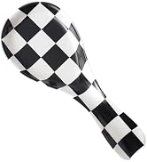 YOSCO Ceramic Spoon Rest for Stove Top, Checkered Spoon Holder Utensil Rest, Cute Spoon Rests for...