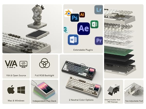 75% Keyboard Custom Keyboard Hot-Swappable Keyboard Mechanical Gaming Keyboard