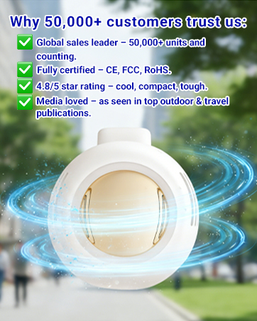 portable silent mini bladeless electric fan