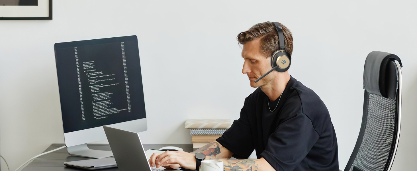 wireless headset with mic for call center