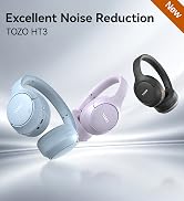 TOZO HT3 Hybrid Noise Cancelling Headphones, 90H Playtime Wireless Over Ear Bluetooth Headset, Sp...