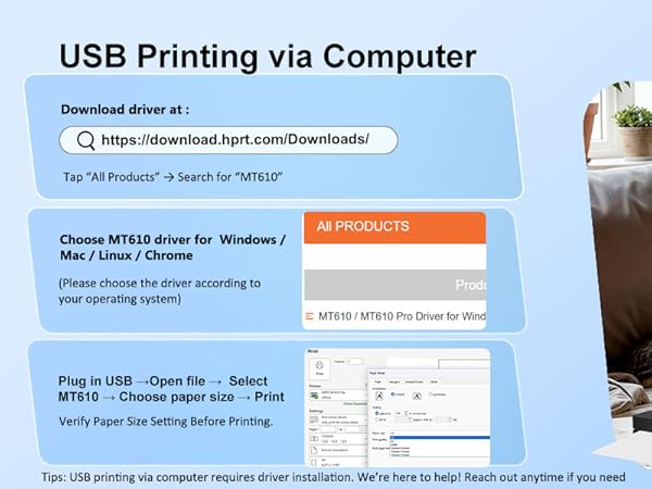 portable printer for laptop