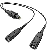 VANAUX 1x2 Digital Audio Splitter, Fiber Optic Digital Audio Cable, Toslink S/PDIF 1 Male Input 2...