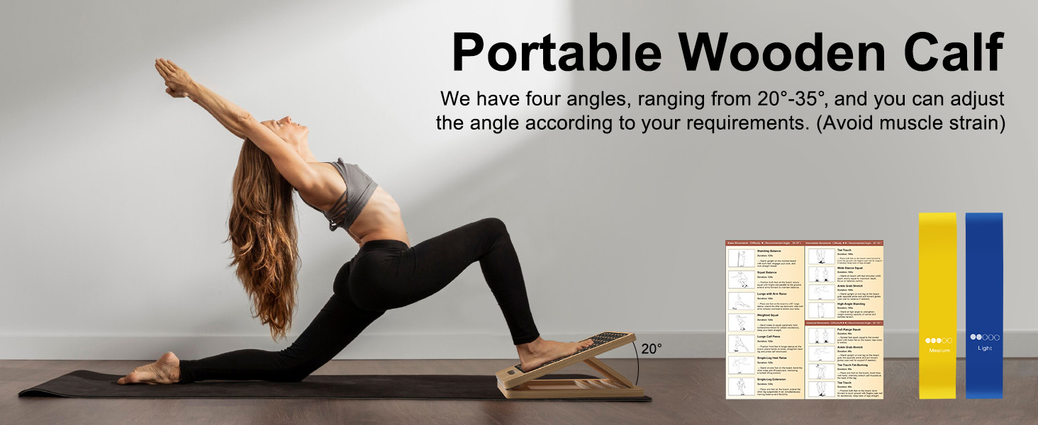 Adjustable Portable Wooden Incline Board