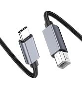 Danfetsoy USB C to USB B Printer Cable 10ft, USB B Male to USB C Male Cable Suitable for Printer,...