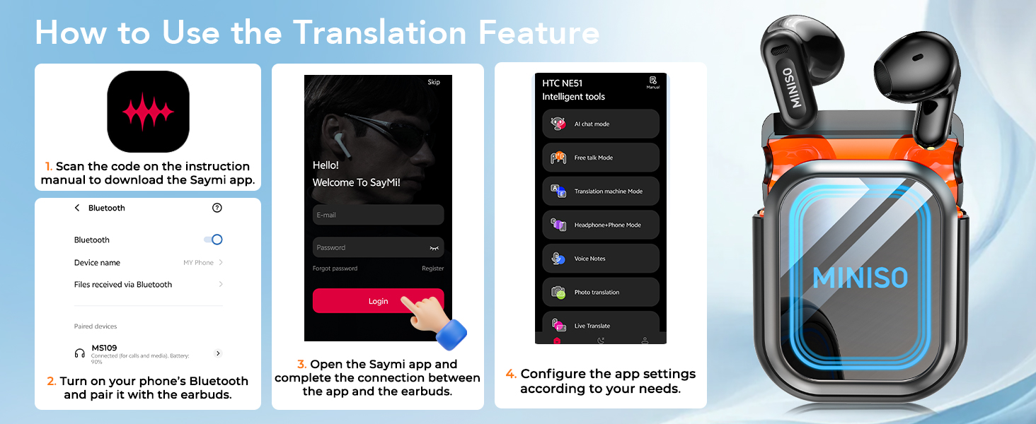 AI Language Translator Earbuds
