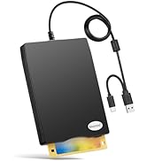 External USB 3.5 inch Floppy Disk Reader, Portable 1.44 MB FDD Diskette/Disc Drive for Windows 11...