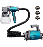 Tilswall Paint Sprayer 800W HVLP Spray Paint Gun, Electric Paint Sprayer Gun with 4 Nozzles &amp; 3 P...