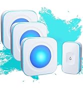 Wireless Doorbell 1200Ft Door Bells for Home with Flashing Light Hearing Impaired Door bell 1 Bat...