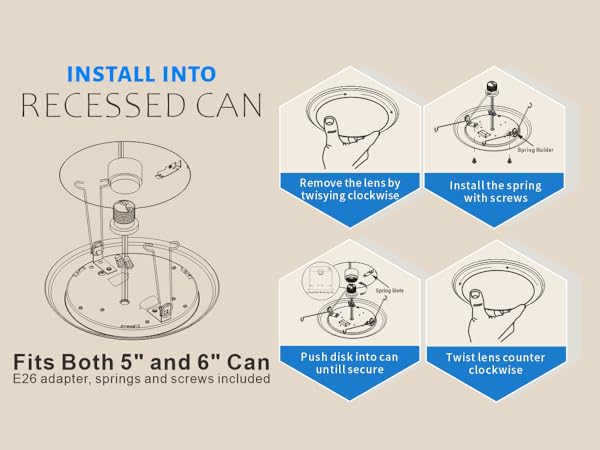 5/6 inch led recessed lighting