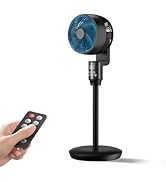 Abolee Pedestal Fan for Bedroom, 100ft Air Circulator Quiet Standing Fan, DC Motor, 4 Speeds &amp; 4M...
