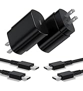 Type C Charger, 2Pack 25W PD USBC Wall Charger Super Fast Charging Block &amp; 6ft Android Phone Cabl...