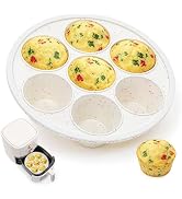 Vinino Silicone Muffin Pans for Baking with Metal Reinforced Frame, Nonstick 7 Cup Egg Bite Mold ...