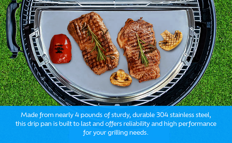 Kettle Grill Accessory for Searing, Dripping, and Griddling