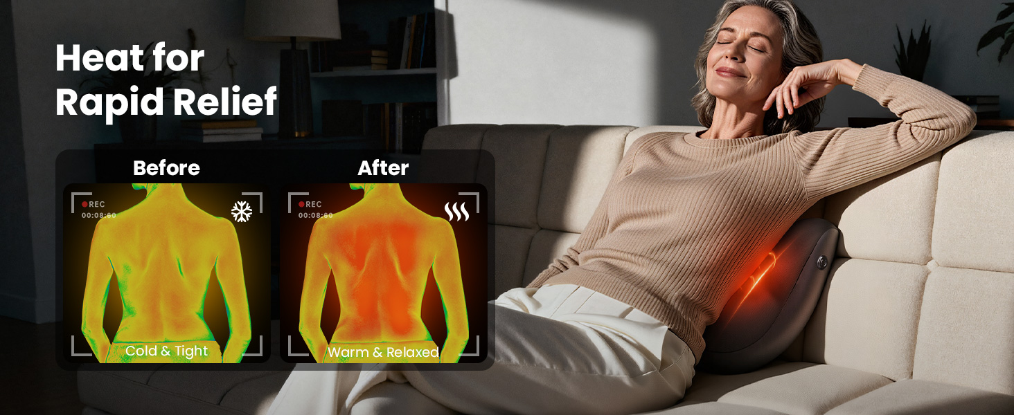 shiatsu back massager with heat