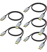 DisplayPort to DisplayPort Cable 6 ft, 5-Pack DP Display Port Cable Adapter Male to Male 4K, 2k@1...