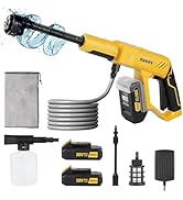 20V Cordless Pressure Washer Max 560 PSI High Pressure Power Washer Portable Handheld Cleaner wit...