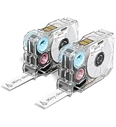 Phomemo A30 P15 Label Maker Long Tape, Black on White Continuous Tape, Strong Adhesion Sticker Se...