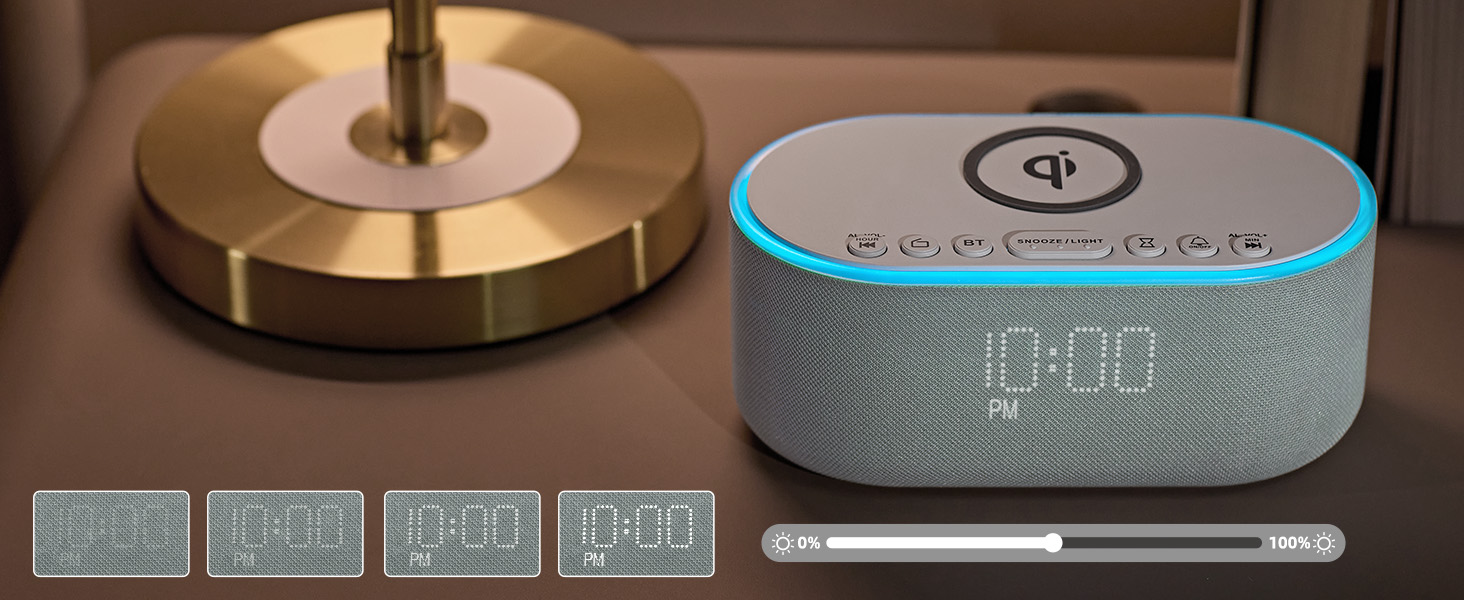 bedside clock with charger